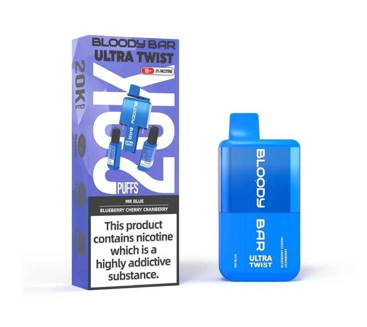 Buy Bulk Bloody Bar Ultra Twist 20000 Puffs Disposable Vape Box of 5 - Vape Wholesale Mcr