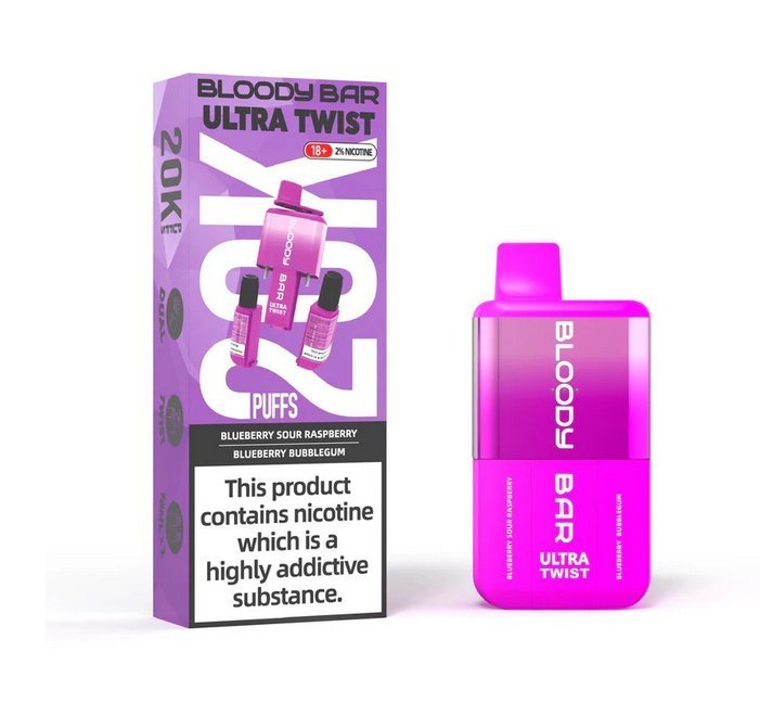 Buy Bulk Bloody Bar Ultra Twist 20000 Puffs Disposable Vape Box of 5 - Vape Wholesale Mcr