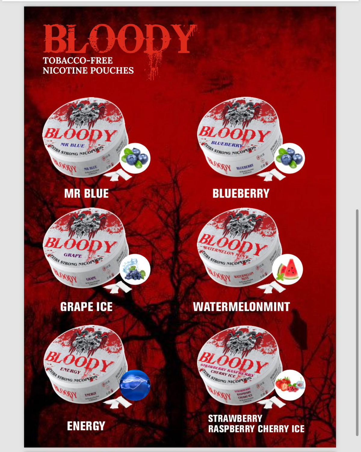Buy Bulk Bloody Mary Nicotine Pouches - Pack of 10 - Vape Wholesale Mcr