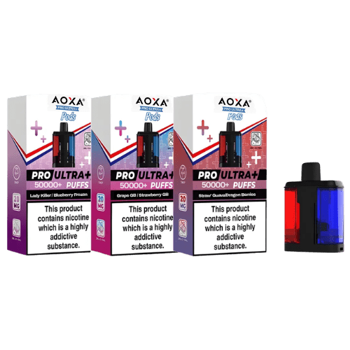 Buy Bulk Aoxa Pro Ultra Plus 50k Prefilled Pods - Pack of 5 - Vape Wholesale Mcr