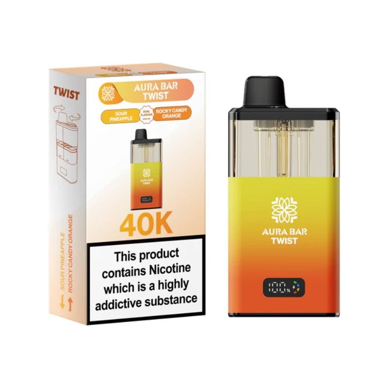 Buy Bulk Aura Bar Twist 40k Prefilled Pod Vape Kit - Pack of 5 (Ban Proof) - Vape Wholesale Mcr