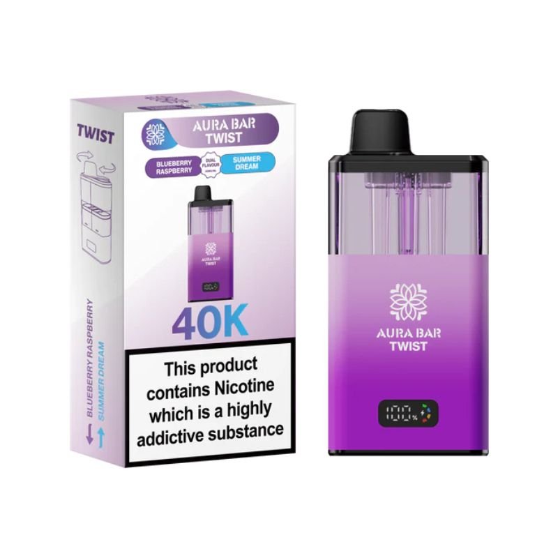 Buy Bulk Aura Bar Twist 40k Prefilled Pod Vape Kit - Pack of 5 (Ban Proof) - Vape Wholesale Mcr