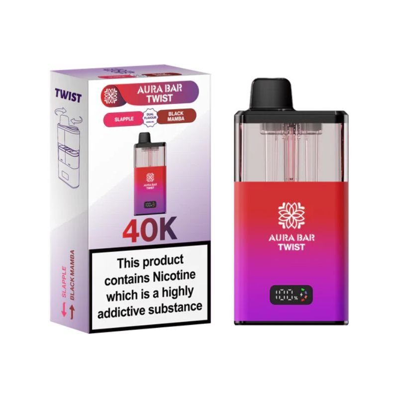 Buy Bulk Aura Bar Twist 40k Prefilled Pod Vape Kit - Pack of 5 (Ban Proof) - Vape Wholesale Mcr