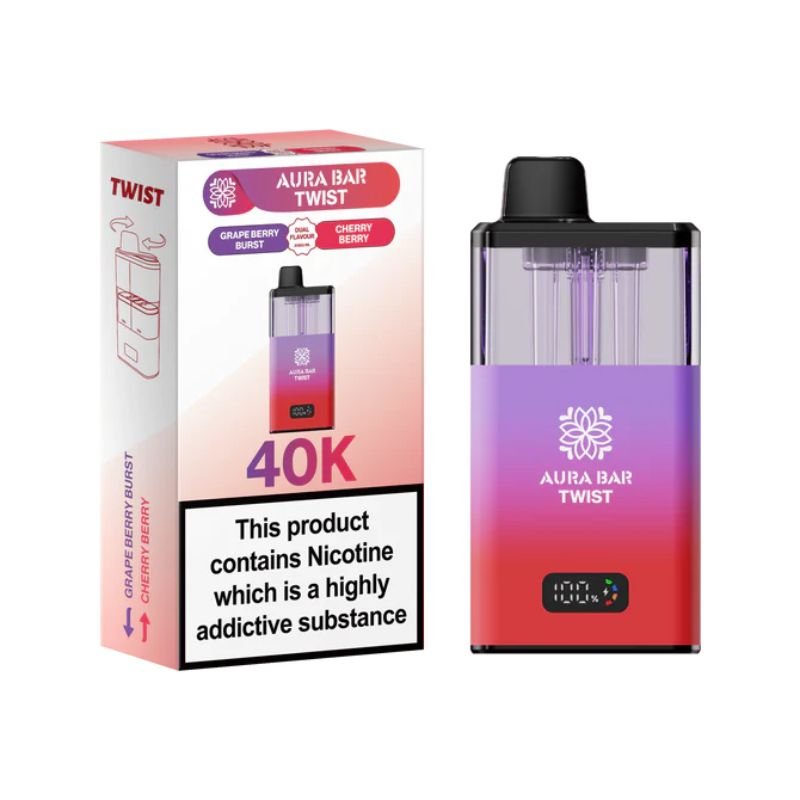 Buy Bulk Aura Bar Twist 40k Prefilled Pod Vape Kit - Pack of 5 (Ban Proof) - Vape Wholesale Mcr