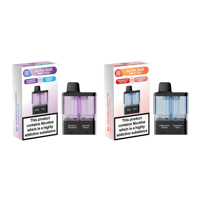Buy Bulk Aura Bar Twist 40k Prefilled Pods - Pack of 5 - Vape Wholesale Mcr