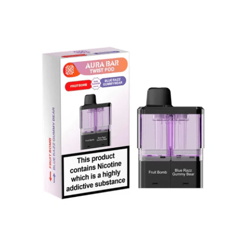 Buy Bulk Aura Bar Twist 40k Prefilled Pods - Pack of 5 - Vape Wholesale Mcr