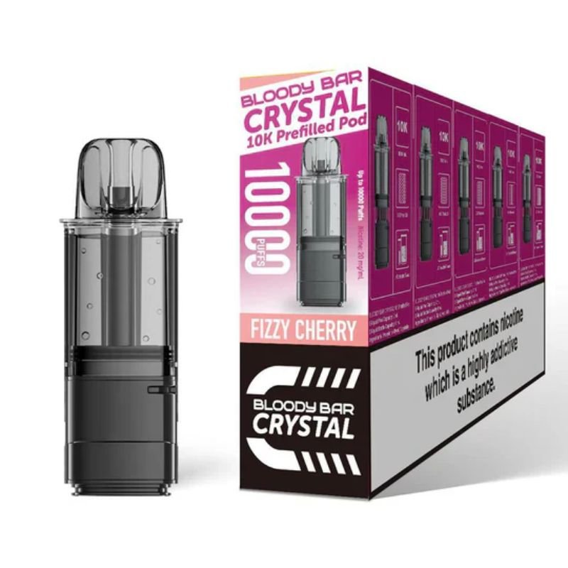 Buy Bulk Bloody Bar Crystal 10k Replacement Pods - Pack of 5 (Ban Proof) - Vape Wholesale Mcr
