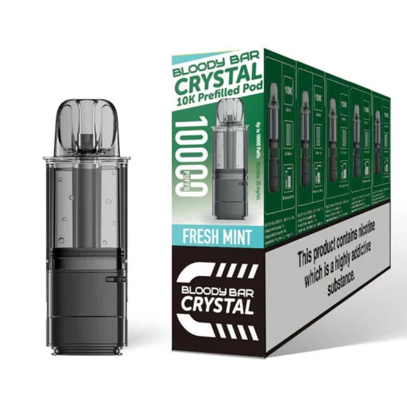 Buy Bulk Bloody Bar Crystal 10k Replacement Pods - Pack of 5- Vape Wholesale Mcr