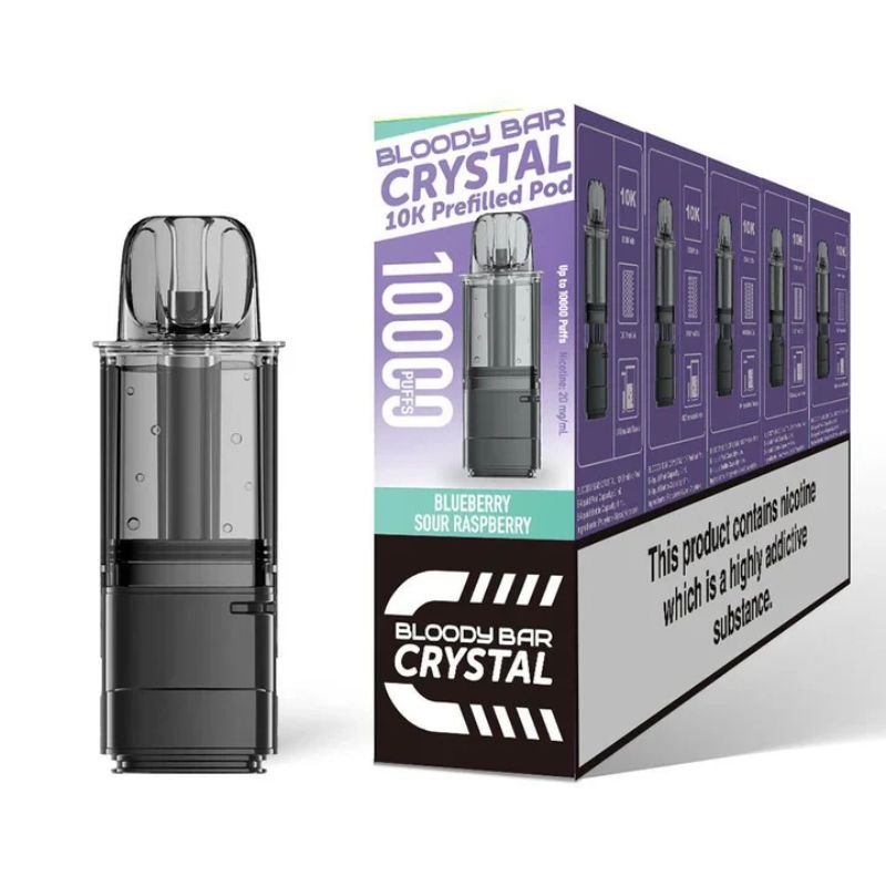 Buy Bulk Bloody Bar Crystal 10k Replacement Pods - Pack of 5- Vape Wholesale Mcr