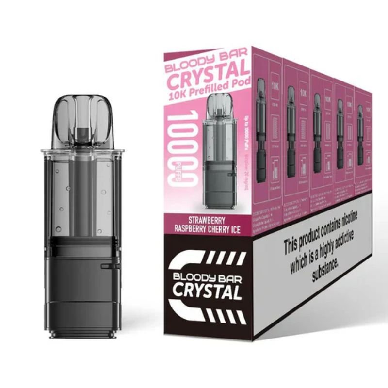 Buy Bulk Bloody Bar Crystal 10k Replacement Pods - Pack of 5- Vape Wholesale Mcr