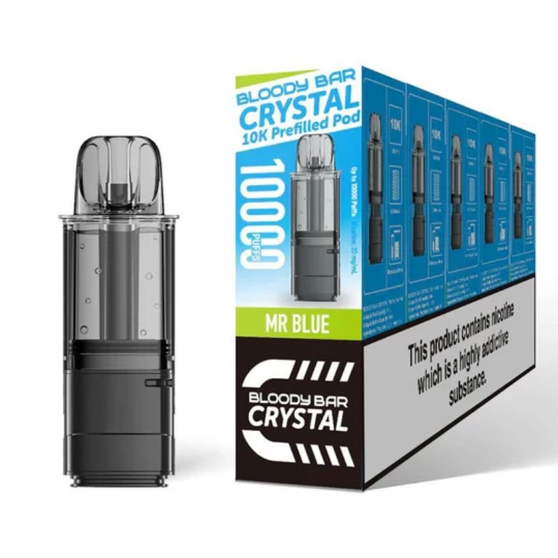 Buy Bulk Bloody Bar Crystal 10k Replacement Pods - Pack of 5- Vape Wholesale Mcr