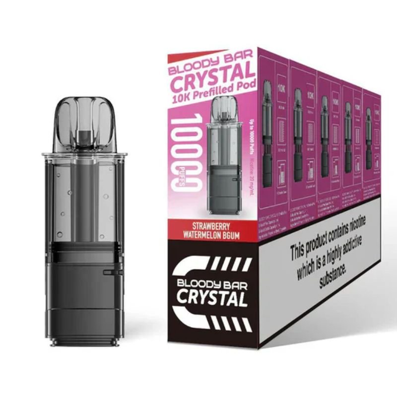Buy Bulk Bloody Bar Crystal 10k Replacement Pods - Pack of 5- Vape Wholesale Mcr