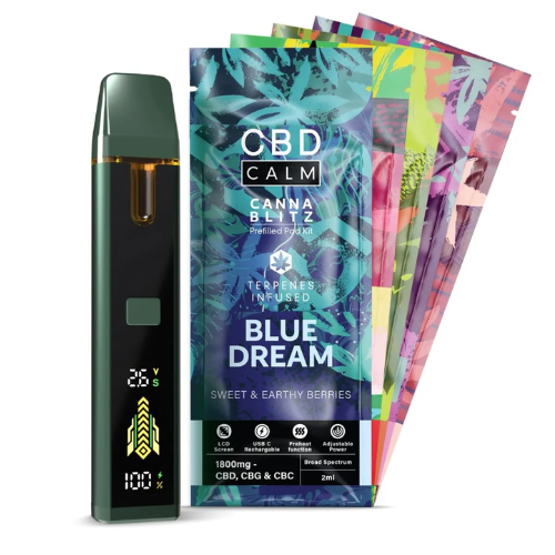 Buy Bulk CBD Calm CANNABLITZ 1800mg Prefilled Vape Kit - Vape Wholesale Mcr