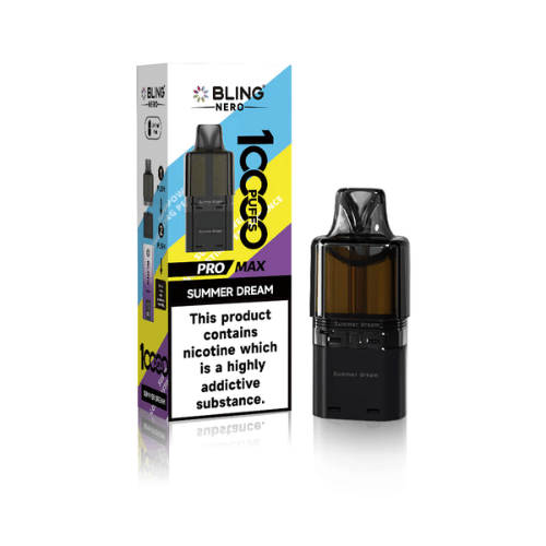 Buy Bulk Crystal Bling Nero 10k Prefilled Pods Box of 5 - Vape Wholesale Mcr