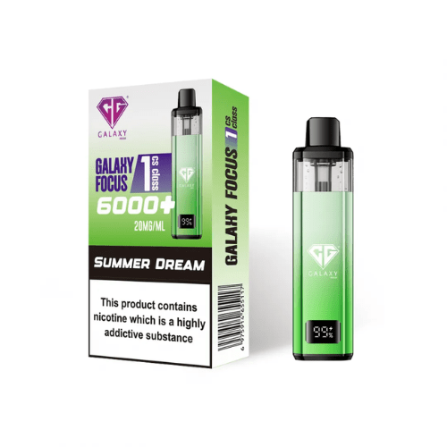 Buy Bulk Crystal Galaxy Focus 1 6000 Puffs Prefilled Pod Kit - Box of 5 - Vape Wholesale Mcr