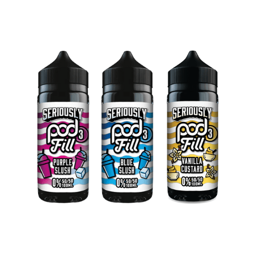 Buy Bulk Doozy Vape Seriously Pod Fill 3 50/50 0mg 100ml Shortfill - Pack of 10 - Vape Wholesale Mcr