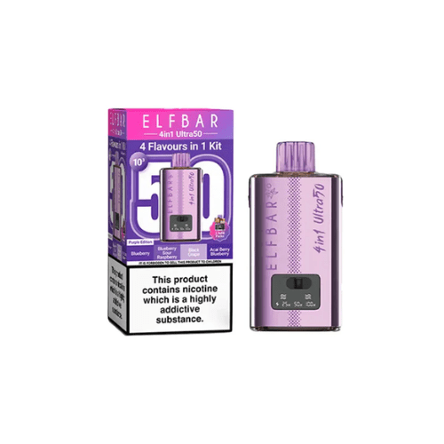 Buy Bulk Elf Bar 4 in 1 Ultra 50 Prefilled Pod Kit - Pack of 5 - Vape Wholesale Mcr