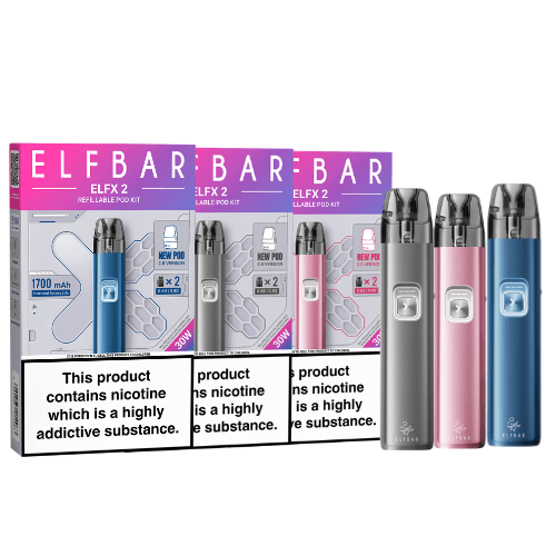 Buy Bulk ELFBAR ELFX 2.0 2ml Pod KIT Refillable Pod Starter Kit - Vape Wholesale Mcr
