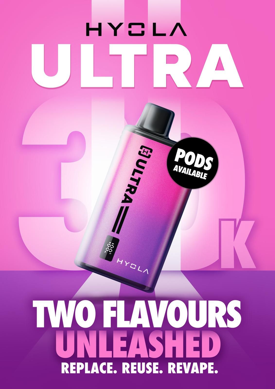 Buy Bulk Hyola Ultra 30k Prefilled Pod Vape Kit Box of 5 - Vape Wholesale Mcr