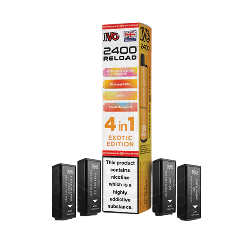 Buy Bulk IVG 2400 Reload 4in1 Prefilled Pods - pack of 10 - Vape Wholesale Mcr