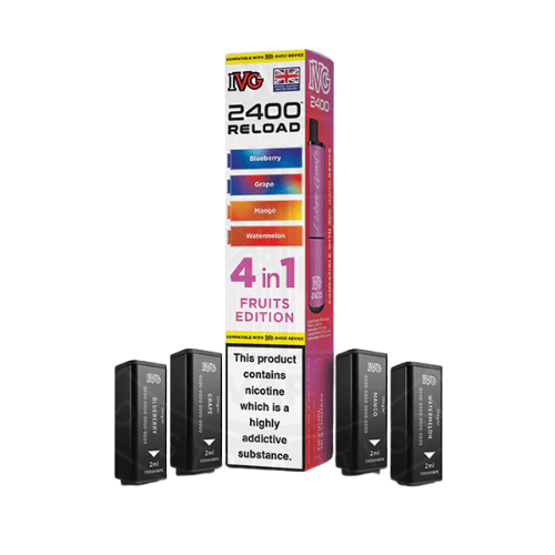 Buy Bulk IVG 2400 Reload 4in1 Prefilled Pods - pack of 10 - Vape Wholesale Mcr