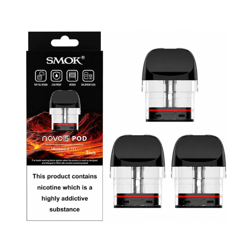 Buy Bulk SMOK NOVO 5 Refillable Mesh Pods - Pack of 3 - Vape Wholesale Mcr