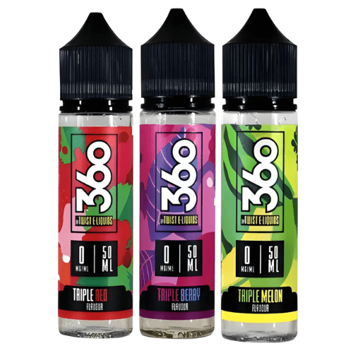 Buy Bulk Twist 360 Range 50ml Shortfill E-Liquids - Vape Wholesale Mcr