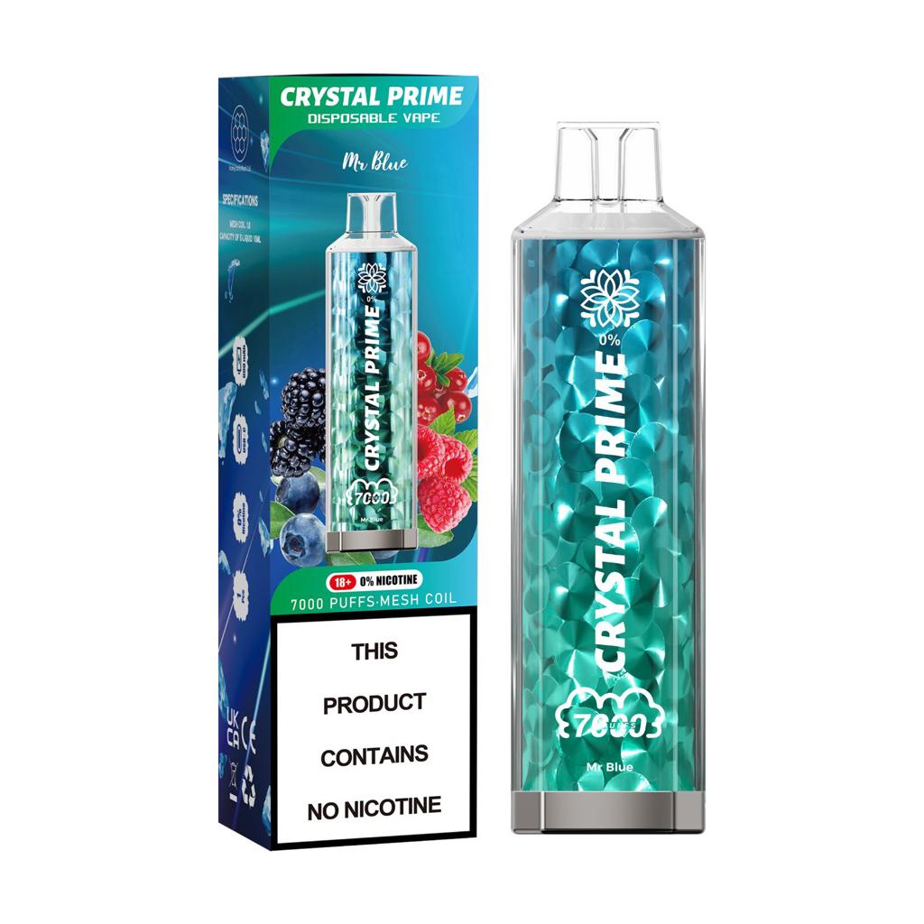 Crystal Prime 3D 7000 Disposable Vape Puff Bar - 0mg - Box of 10 - Vape Wholesale Mcr