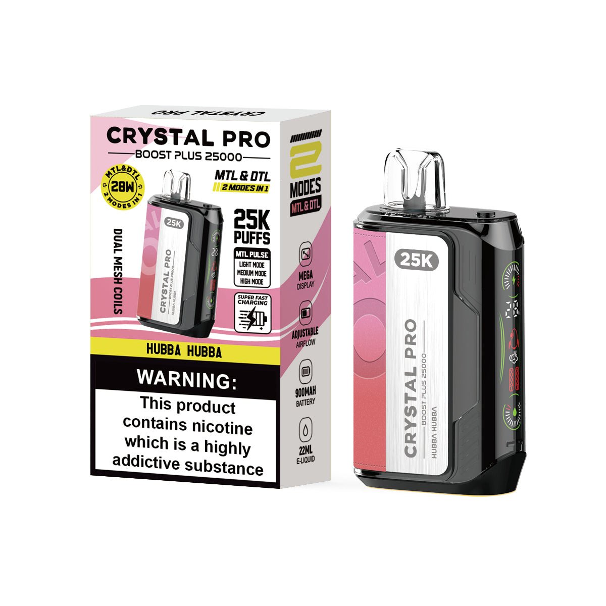 Buy Bulk Crystal Pro Boost Plus 25k Disposable Vape Box of 5 - Vape Wholesale Mcr