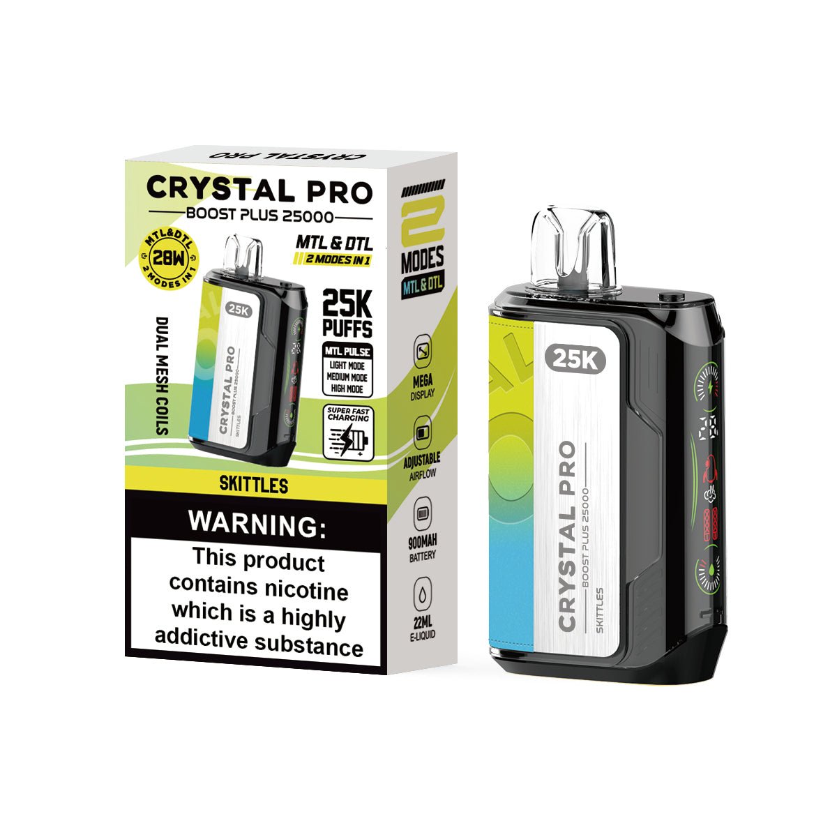 Buy Bulk Crystal Pro Boost Plus 25k Disposable Vape Box of 5 - Vape Wholesale Mcr