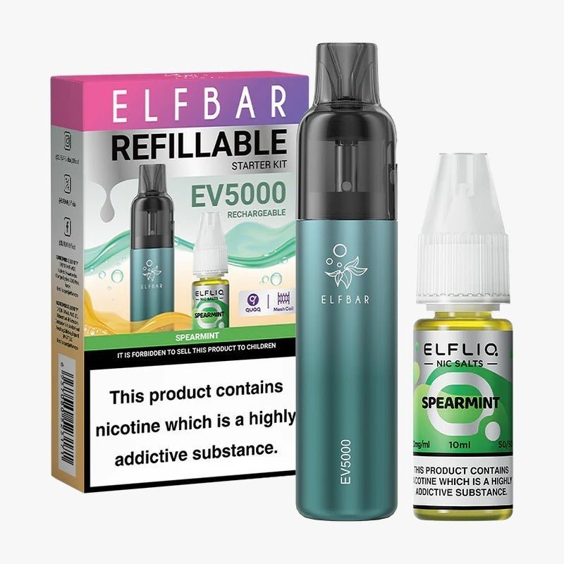 Buy Bulk Elf Bar EV5000 Starter Kit & Elfliq Nic Salt 10ml E - Liquid Combo Pack - Vape Wholesale Mcr
