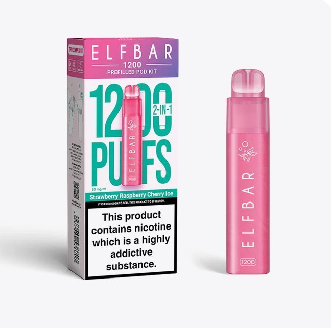 Buy Bulk Elfbar 1200 Puffs 2 in 1 Prefilled Pod Kit Box of 5 - Vape Wholesale Mcr
