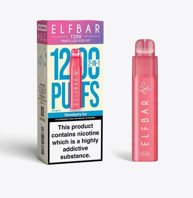 Buy Bulk Elfbar 1200 Puffs 2 in 1 Prefilled Pod Kit Box of 5 - Vape Wholesale Mcr