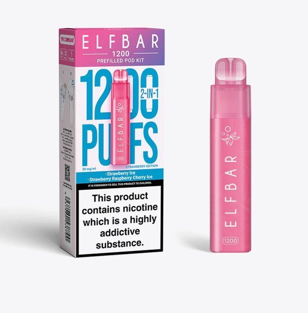Buy Bulk Elfbar 1200 Puffs 2 in 1 Prefilled Pod Kit Box of 5 - Vape Wholesale Mcr