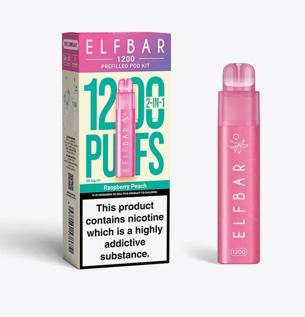 Buy Bulk Elfbar 1200 Puffs 2 in 1 Prefilled Pod Kit Box of 5 - Vape Wholesale Mcr