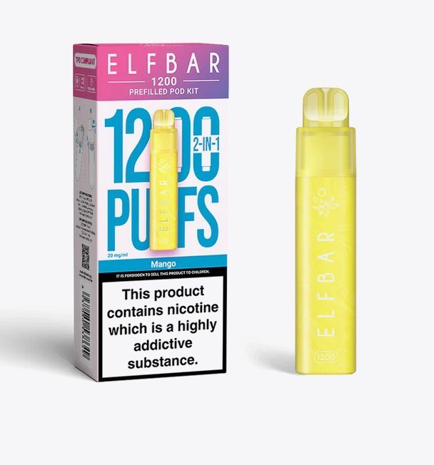 Buy Bulk Elfbar 1200 Puffs 2 in 1 Prefilled Pod Kit Box of 5 - Vape Wholesale Mcr