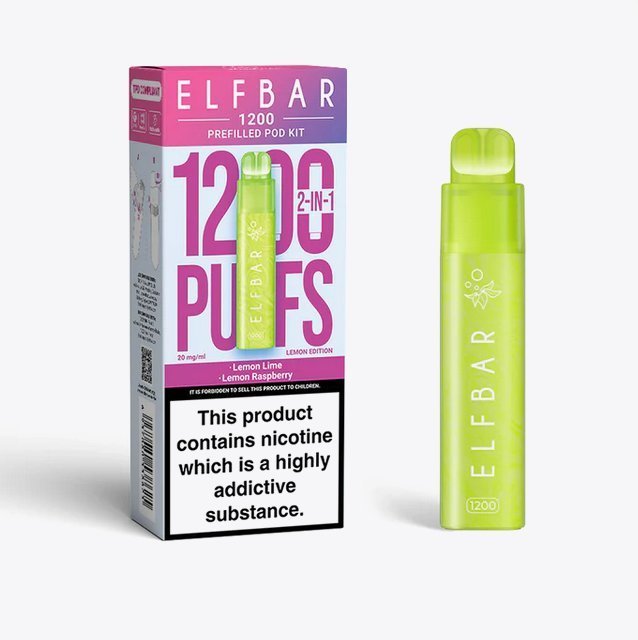 Buy Bulk Elfbar 1200 Puffs 2 in 1 Prefilled Pod Kit Box of 5 - Vape Wholesale Mcr