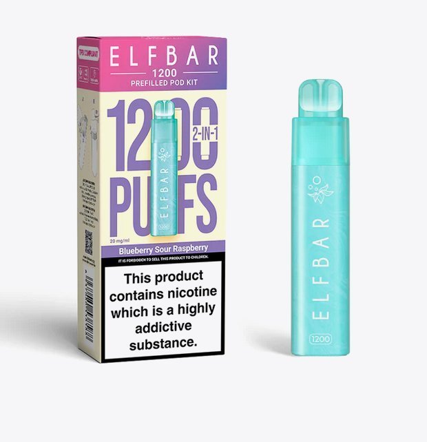 Buy Bulk Elfbar 1200 Puffs 2 in 1 Prefilled Pod Kit Box of 5 - Vape Wholesale Mcr