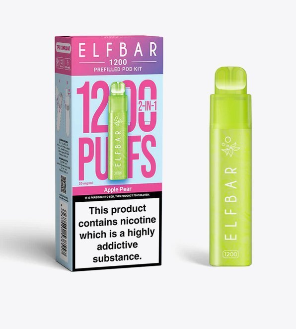 Buy Bulk Elfbar 1200 Puffs 2 in 1 Prefilled Pod Kit Box of 5 - Vape Wholesale Mcr