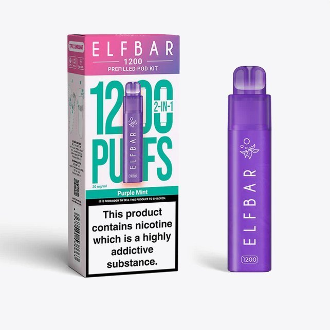 Buy Bulk Elfbar 1200 Puffs 2 in 1 Prefilled Pod Kit Box of 5 - Vape Wholesale Mcr