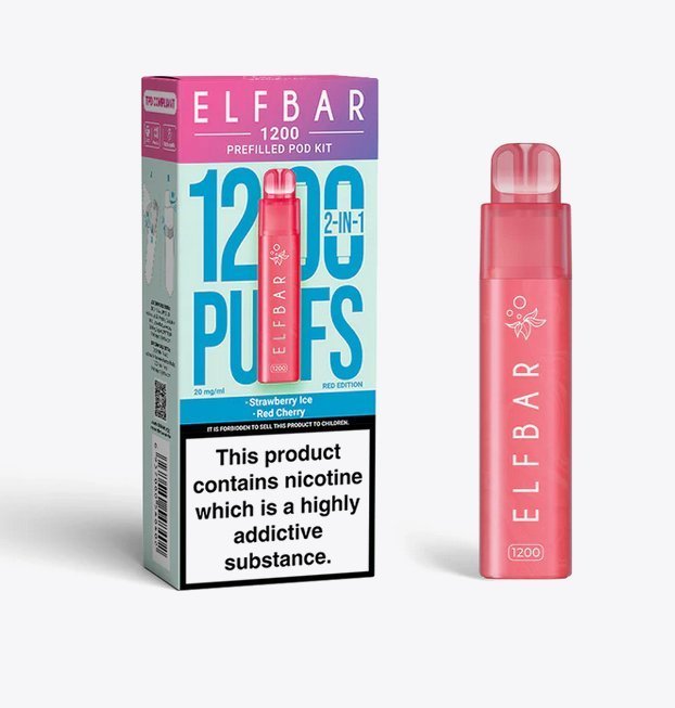 Buy Bulk Elfbar 1200 Puffs 2 in 1 Prefilled Pod Kit Box of 5 - Vape Wholesale Mcr