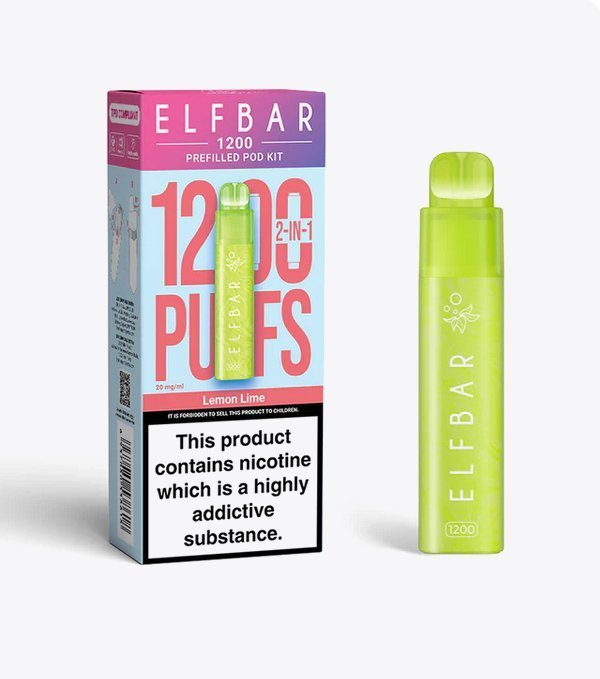 Buy Bulk Elfbar 1200 Puffs 2 in 1 Prefilled Pod Kit Box of 5 - Vape Wholesale Mcr