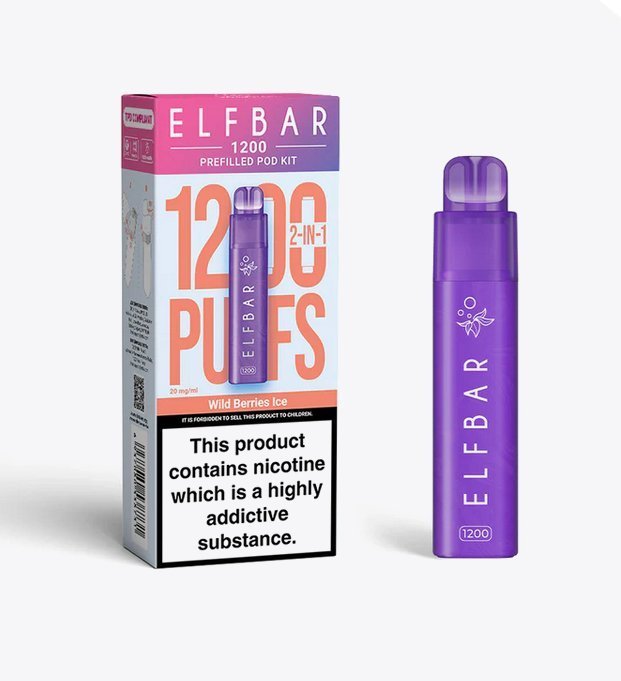 Buy Bulk Elfbar 1200 Puffs 2 in 1 Prefilled Pod Kit Box of 5 - Vape Wholesale Mcr