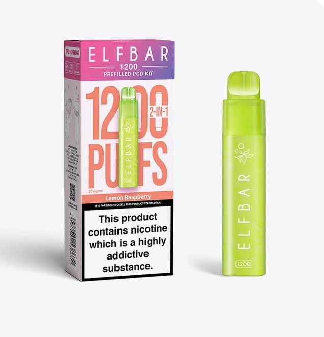 Buy Bulk Elfbar 1200 Puffs 2 in 1 Prefilled Pod Kit Box of 5 - Vape Wholesale Mcr