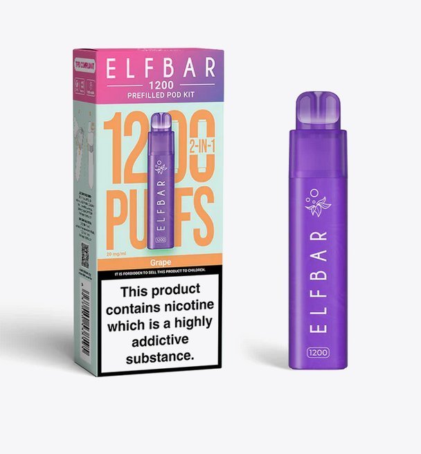 Buy Bulk Elfbar 1200 Puffs 2 in 1 Prefilled Pod Kit Box of 5 - Vape Wholesale Mcr