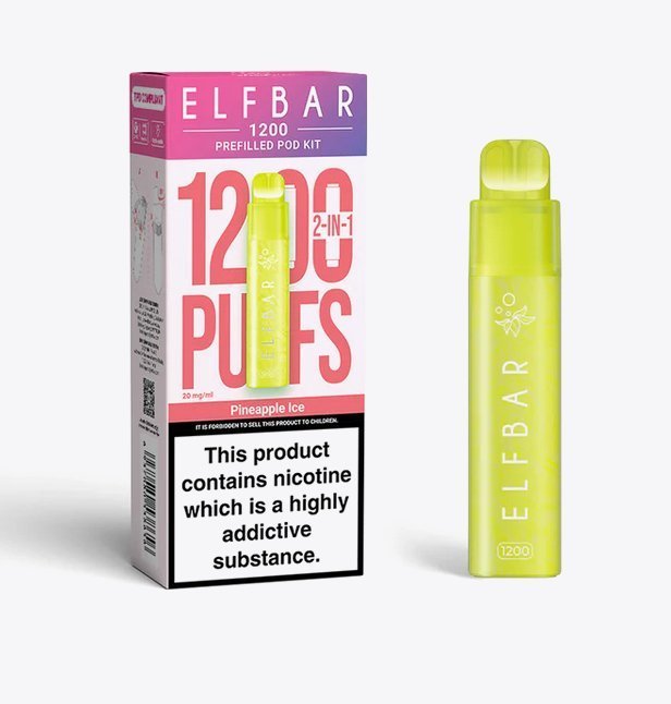 Buy Bulk Elfbar 1200 Puffs 2 in 1 Prefilled Pod Kit Box of 5 - Vape Wholesale Mcr