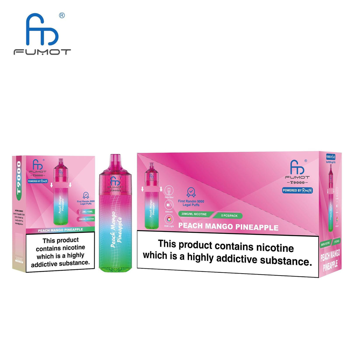 Buy Bulk Fumot T9000 Disposable Vape Box of 5 - Vape Wholesale Mcr