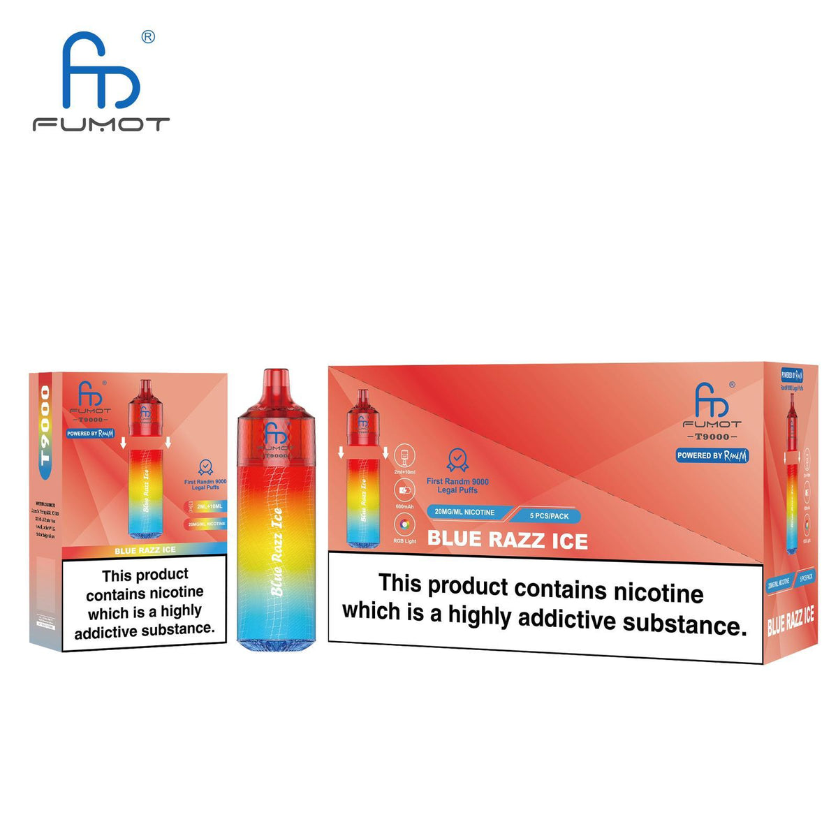 Buy Bulk Fumot T9000 Disposable Vape Box of 5 - Vape Wholesale Mcr
