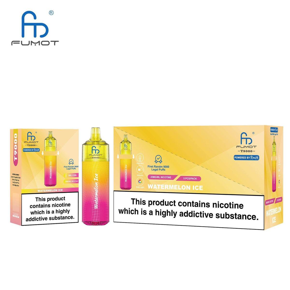 Buy Bulk Fumot T9000 Disposable Vape Box of 5 - Vape Wholesale Mcr
