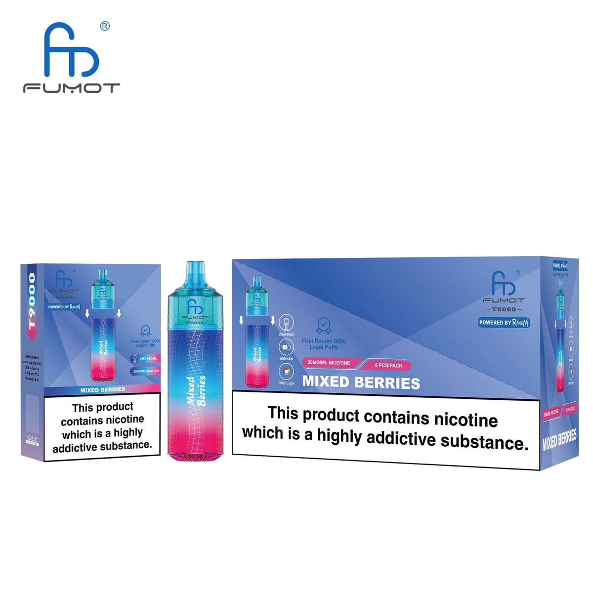 Buy Bulk Fumot T9000 Disposable Vape Box of 5 - Vape Wholesale Mcr